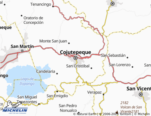 Carte MICHELIN Cojutepeque - ViaMichelin