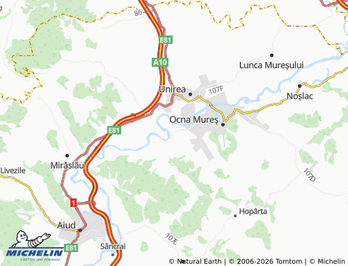 MICHELIN Cisteiu De Mureș map - ViaMichelin