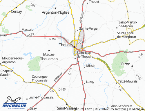 Mappa MICHELIN Saint-Jacques-de-Thouars - ViaMichelin