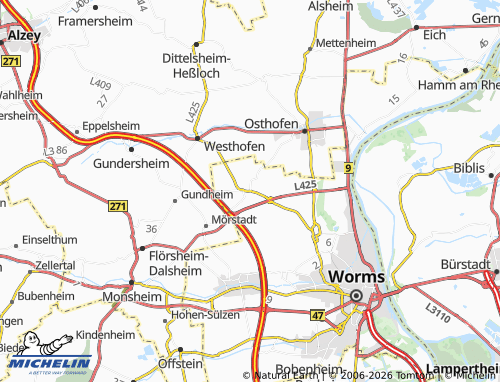 MICHELIN Abenheim map - ViaMichelin