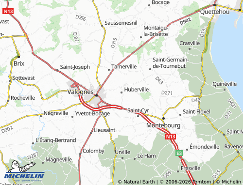 MICHELIN Huberville map - ViaMichelin