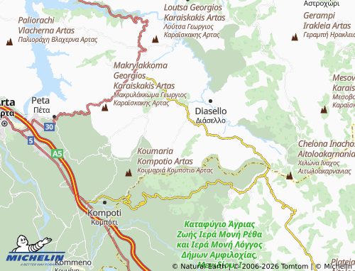 Carte MICHELIN Dimari - ViaMichelin