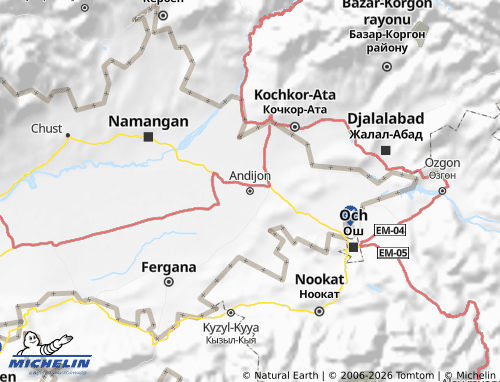 Mapa MICHELIN Andijon - ViaMichelin