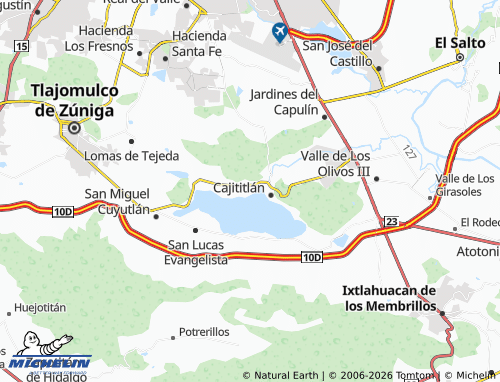 Mappa MICHELIN Fraccionamiento Playas de Cajititlán - ViaMichelin