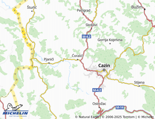 MICHELIN Ćoralići map - ViaMichelin