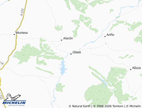 Carte MICHELIN Oliete - ViaMichelin