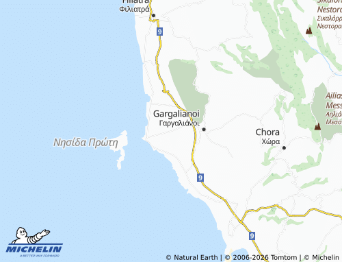 MICHELIN Chochlasti map - ViaMichelin
