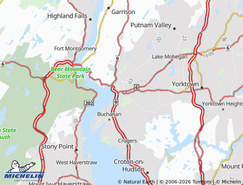 Kaart MICHELIN Peekskill - ViaMichelin
