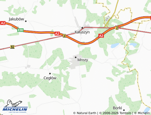 Carte MICHELIN Mrozy - ViaMichelin