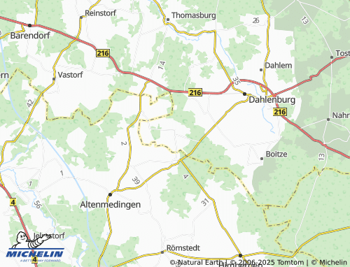 MICHELIN-Landkarte Gienau - ViaMichelin