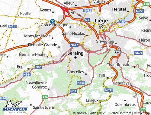 MICHELIN Seraing map - ViaMichelin