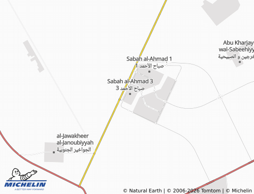 MICHELIN Sabah Al Ahmad 3 Block 4 map - ViaMichelin