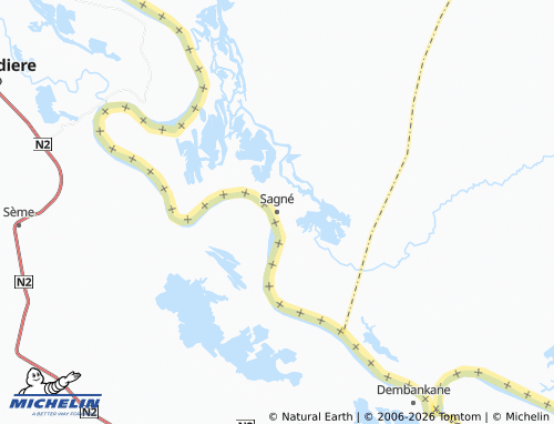 Mapa MICHELIN Sagné - ViaMichelin