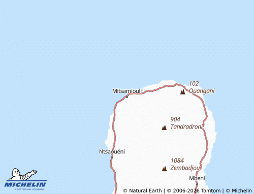 MICHELIN Mitsamiouli map - ViaMichelin