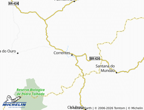 MICHELIN Correntes map - ViaMichelin