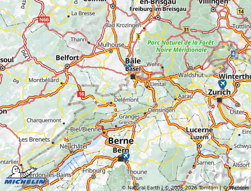 MICHELIN Laufen map - ViaMichelin