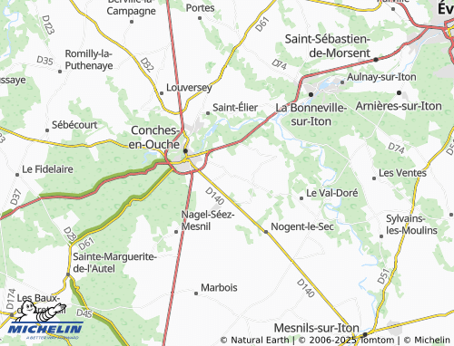 MICHELIN Le Fresne map - ViaMichelin