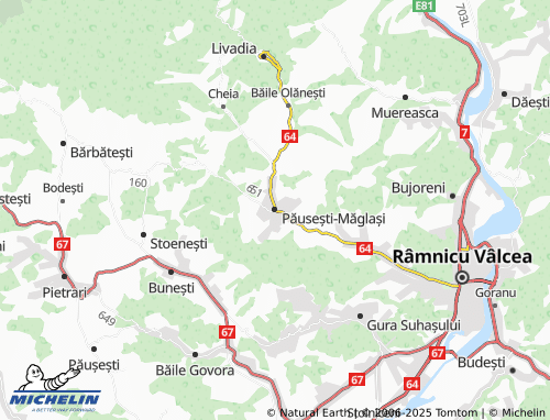 MICHELIN Păusești-Măglași map - ViaMichelin