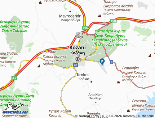 Carte MICHELIN Kozani - ViaMichelin
