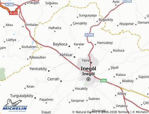 MICHELIN Akhisar map - ViaMichelin