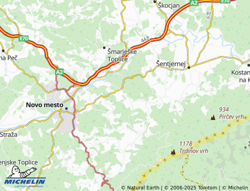 Mappa MICHELIN Male Brusnice - ViaMichelin