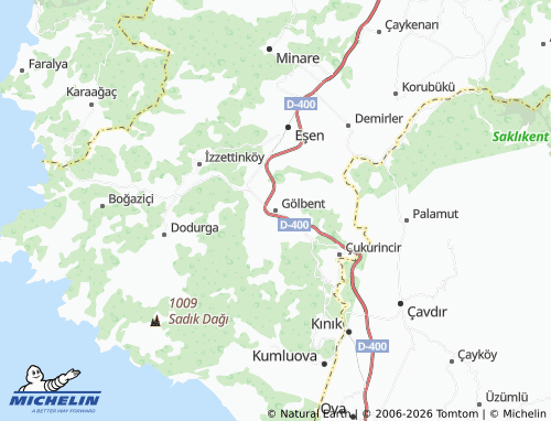 Mappa MICHELIN Gölbent - ViaMichelin