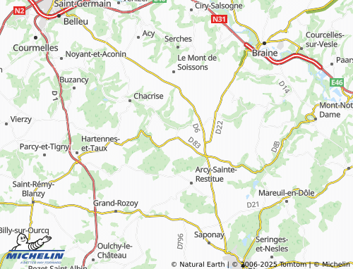 MICHELIN-Landkarte Maast-et-Violaine - ViaMichelin