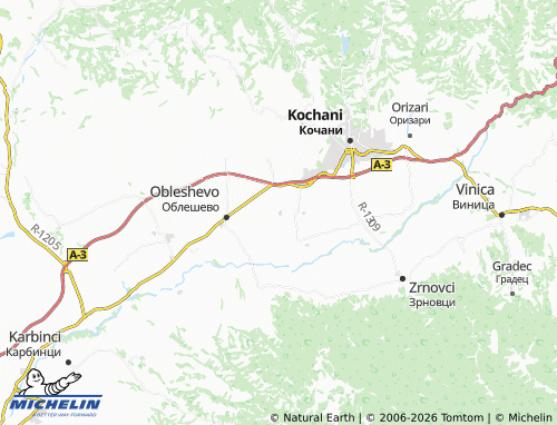Mapa MICHELIN Dolni Podlog - ViaMichelin