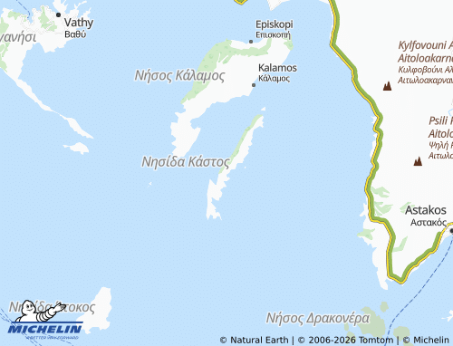 MICHELIN Kastos map - ViaMichelin