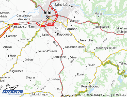 Mappa MICHELIN Labastide-Dénat - ViaMichelin