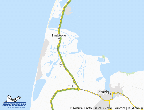 MICHELIN-Landkarte Bjerg - ViaMichelin