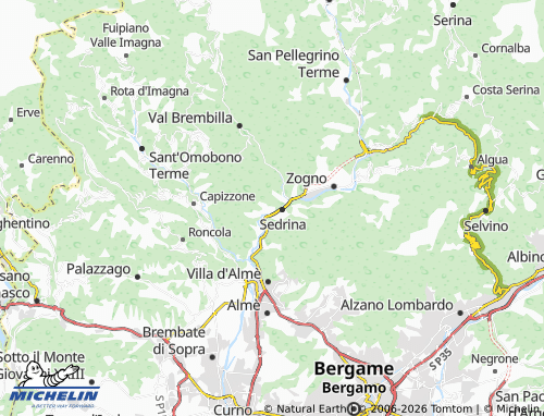 MICHELIN Ubiale Clanezzo map - ViaMichelin
