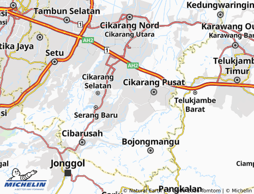 MICHELIN Cicau map - ViaMichelin