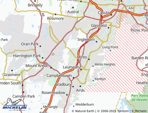 MICHELIN Eschol Park map - ViaMichelin