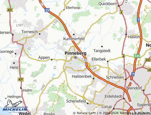 MICHELIN Pinneberg map - ViaMichelin