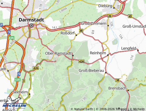 MICHELIN Ober-Ramstadt map - ViaMichelin