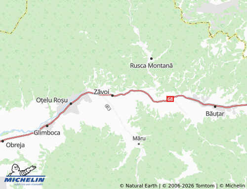 Mappa MICHELIN Valea Bistrei - ViaMichelin