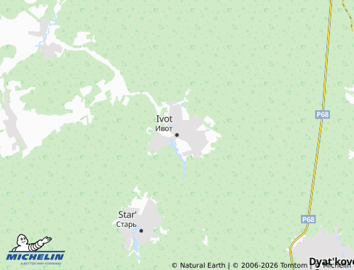 Carte MICHELIN Ivot - ViaMichelin