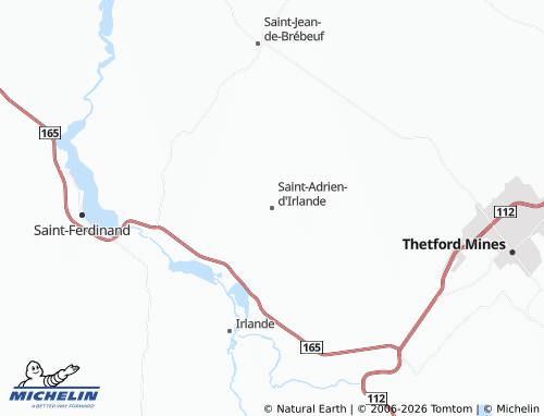 Kaart MICHELIN Saint-Adrien-d'Irlande - ViaMichelin