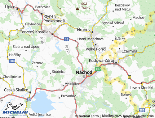 MICHELIN Dolní Radechová map - ViaMichelin