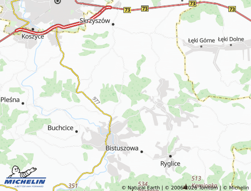 MICHELIN Karwodrza map - ViaMichelin