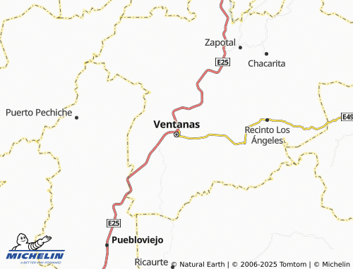 MICHELIN Ventanas map - ViaMichelin