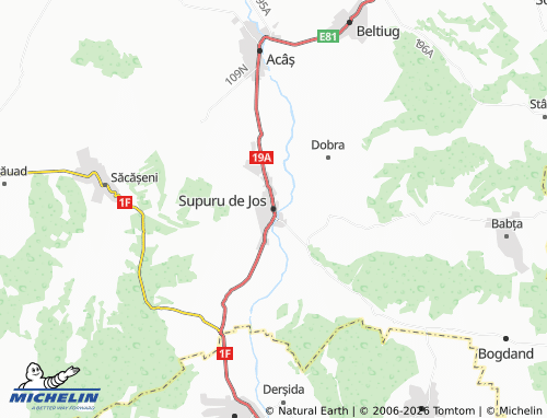 MICHELIN-Landkarte Supuru de Jos - ViaMichelin