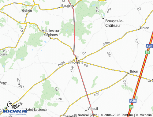 MICHELIN Levroux map - ViaMichelin
