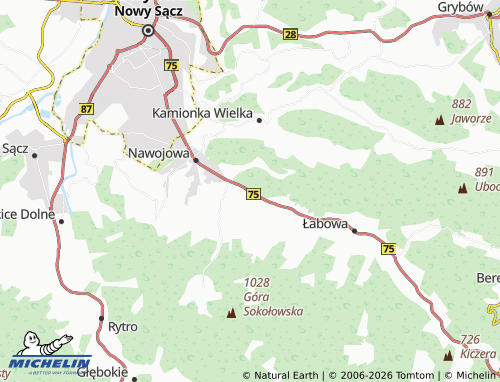 MICHELIN Frycowa map - ViaMichelin