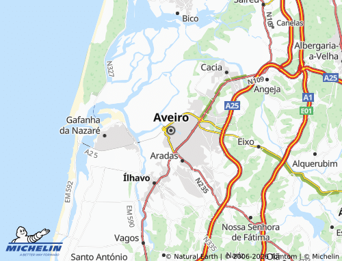 Mapa MICHELIN Aveiro - ViaMichelin