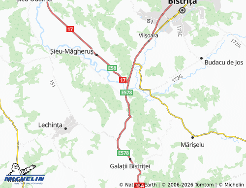Mapa MICHELIN Sărățel - ViaMichelin