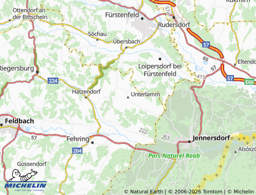 Mapa MICHELIN Unterlamm - ViaMichelin