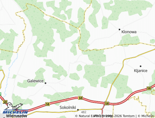 MICHELIN Przybyłów map - ViaMichelin