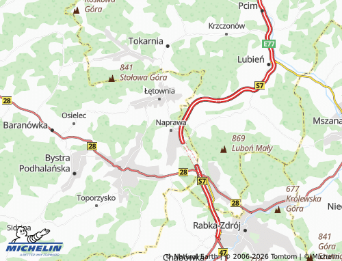 MICHELIN Naprawa map - ViaMichelin
